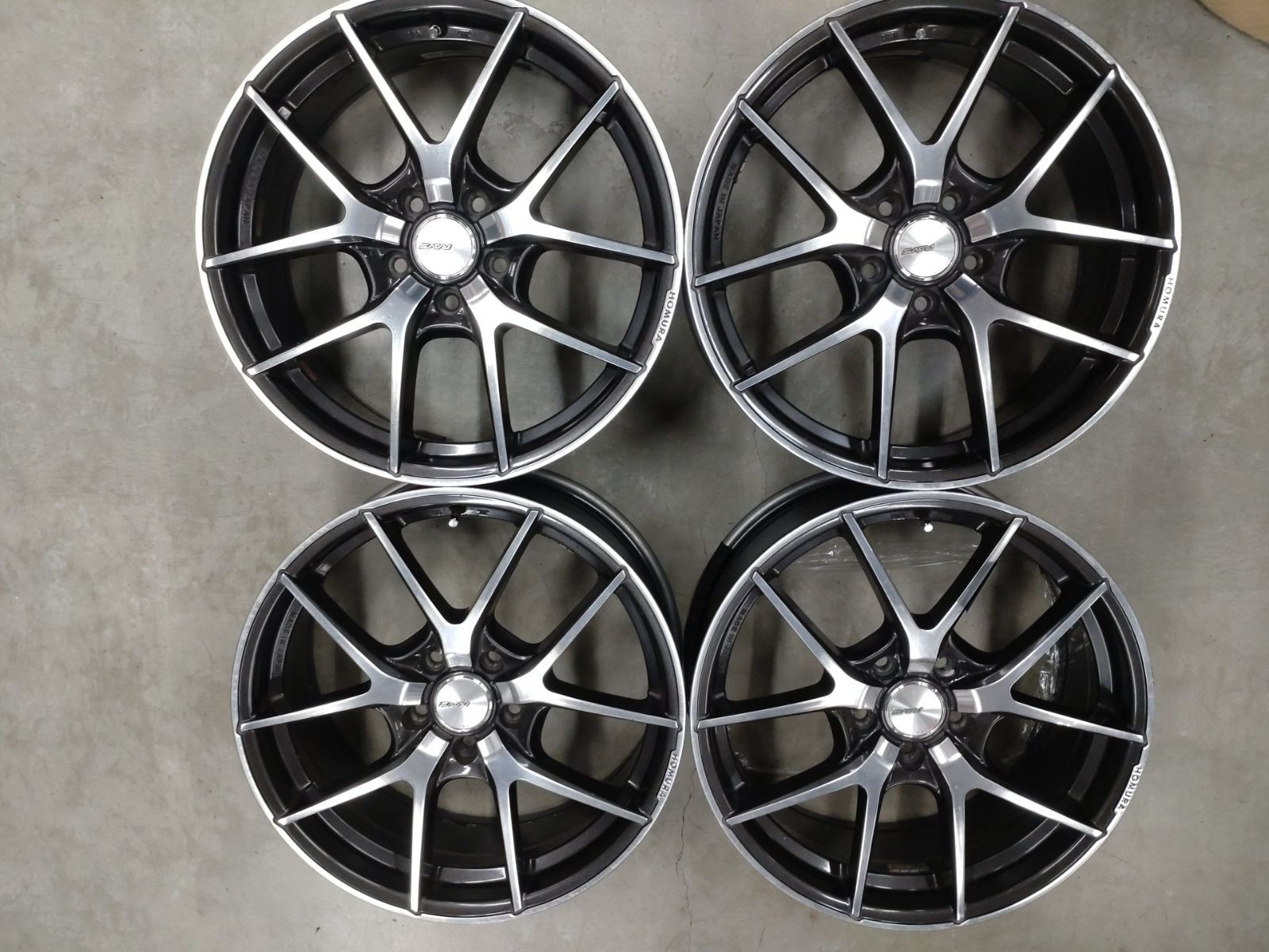 RAYS HOMURA A5S レイズ ホムラ アルミホイール 18インチ 7.5J 52 PCD112-5H VW ゴルフ 5 ゴルフ 6 アウディ 4本セット
