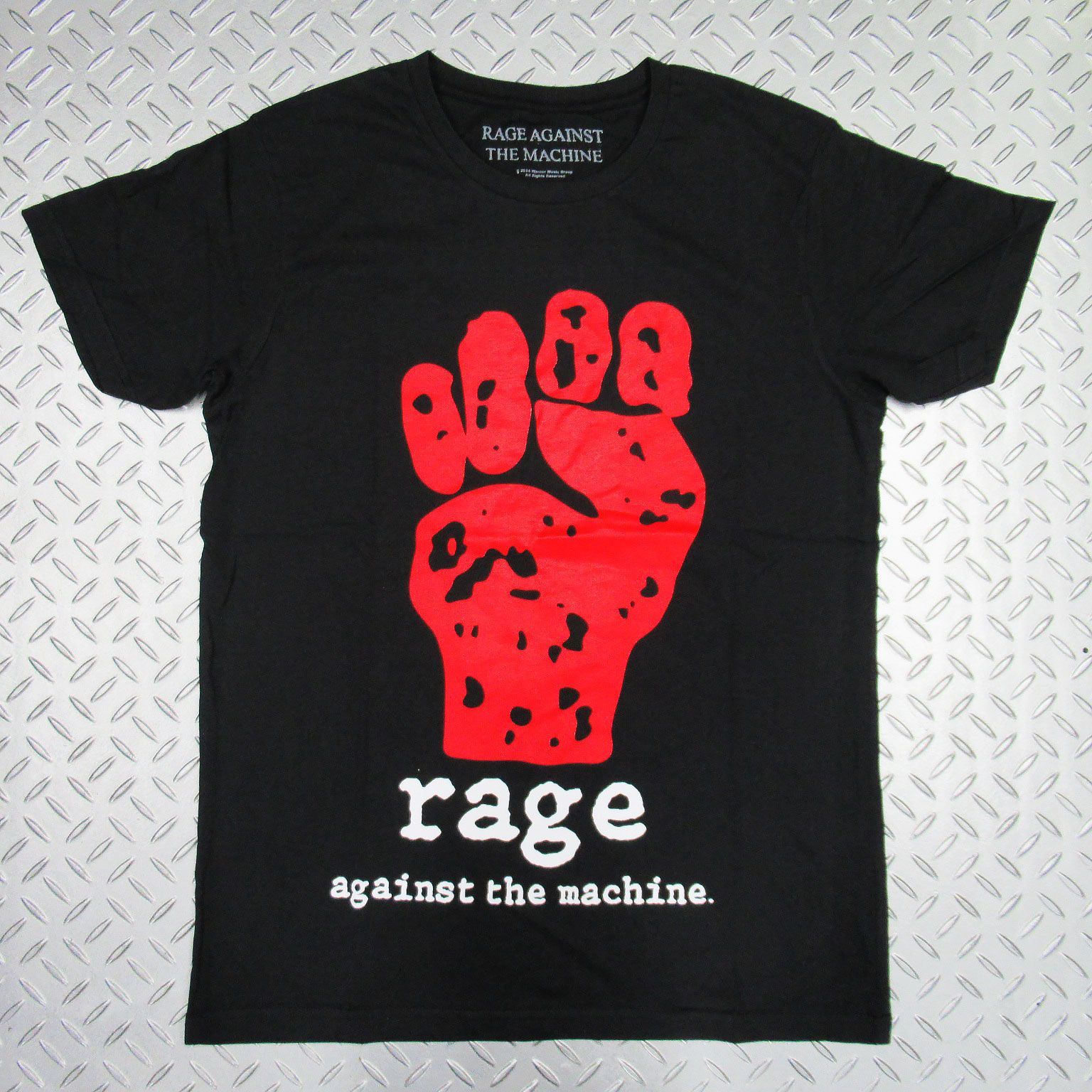 オフィシャル バンドTシャツ レイジアゲインストザマシーン RAGE AGAINST THE MACHINE Red Fist ブラック 黒