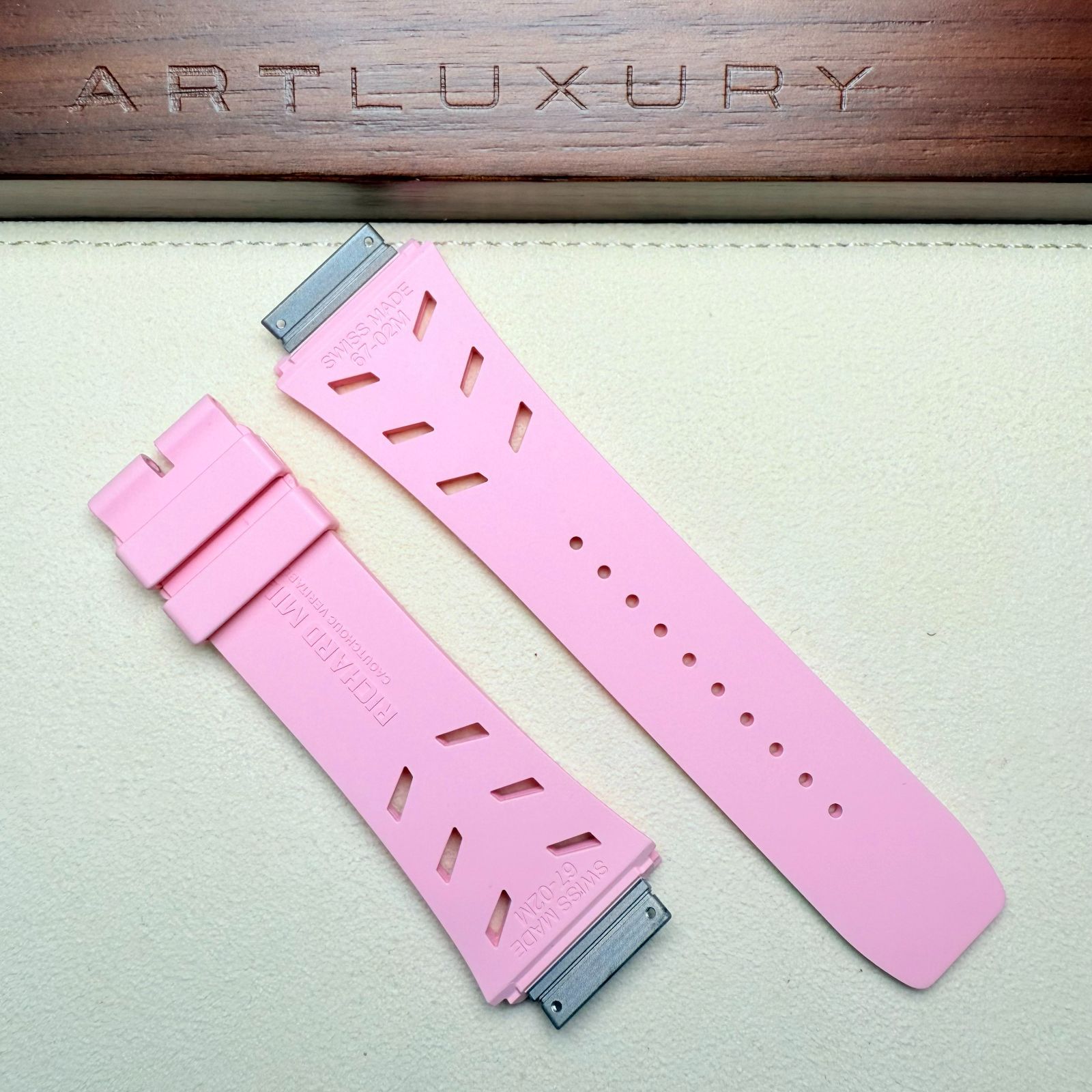 リシャールミル ラバーストラップ ベルト RM67-02 RUBBER STRAP PINK M