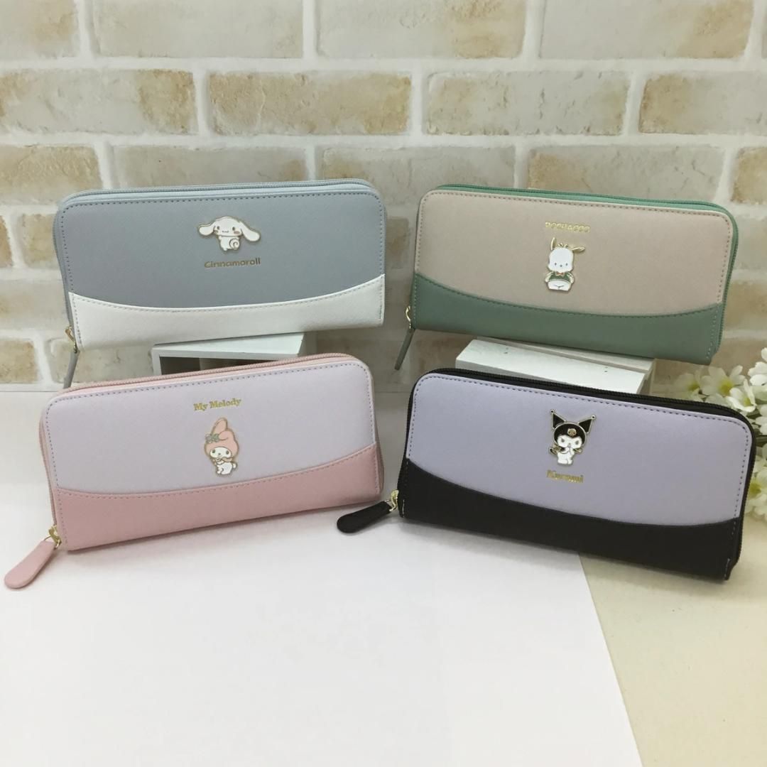 シナモロール財布 ラウンドファスナー 長財布 シナモロール 財布 バイ 