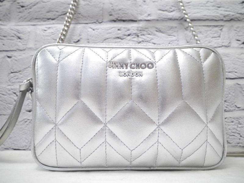 2021SS☆日本未入荷☆JIMMY CHOO ジミーチュウ DIONDRA ディオンドラ クロスボディ チェーンショルダー カメラ バッグ 銀☆  ワンポイントに - メルカリ