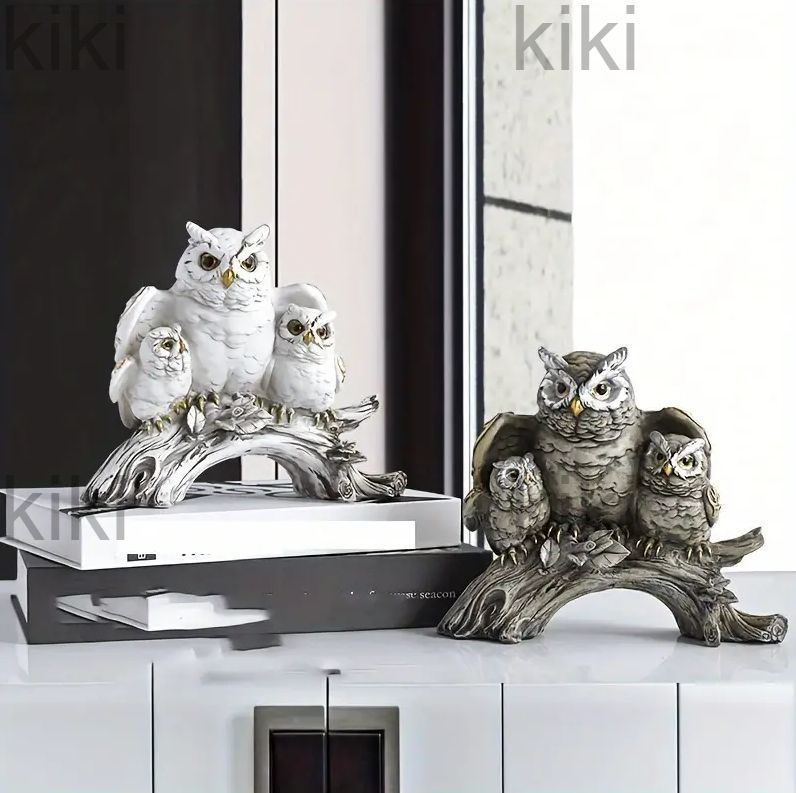 新品未使用ふくろう フクロウ 親子 動物 リビング インテリア 小物 置物 可愛い かわいい カワイイい かっこいい カッコイイ 面白雑貨 おし