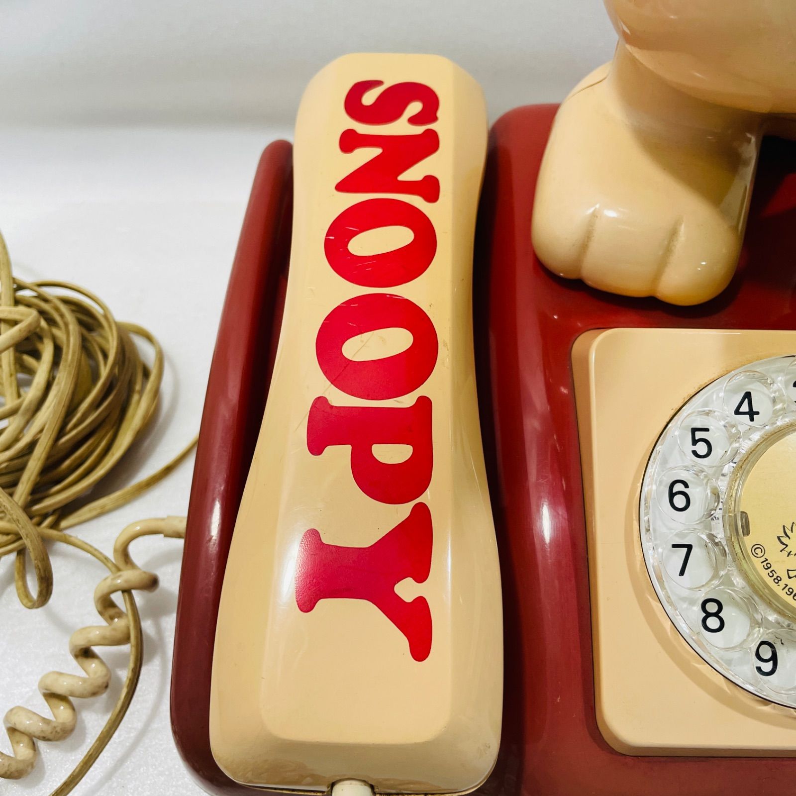 スヌーピーテレフォン ダイヤル式 昭和の電話 - メルカリ