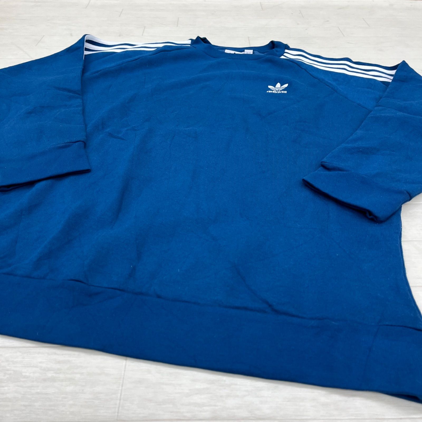 160◎ ③ adidas スウェット トレーナー ブルー メンズ2XO - メルカリ