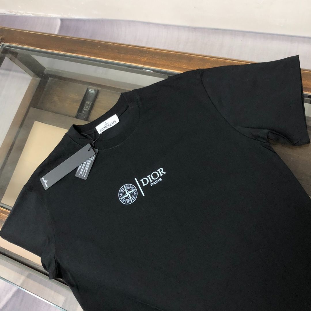 今日特価】Dior x Stone Island 25SS Summer Dual-Cotton Tee
