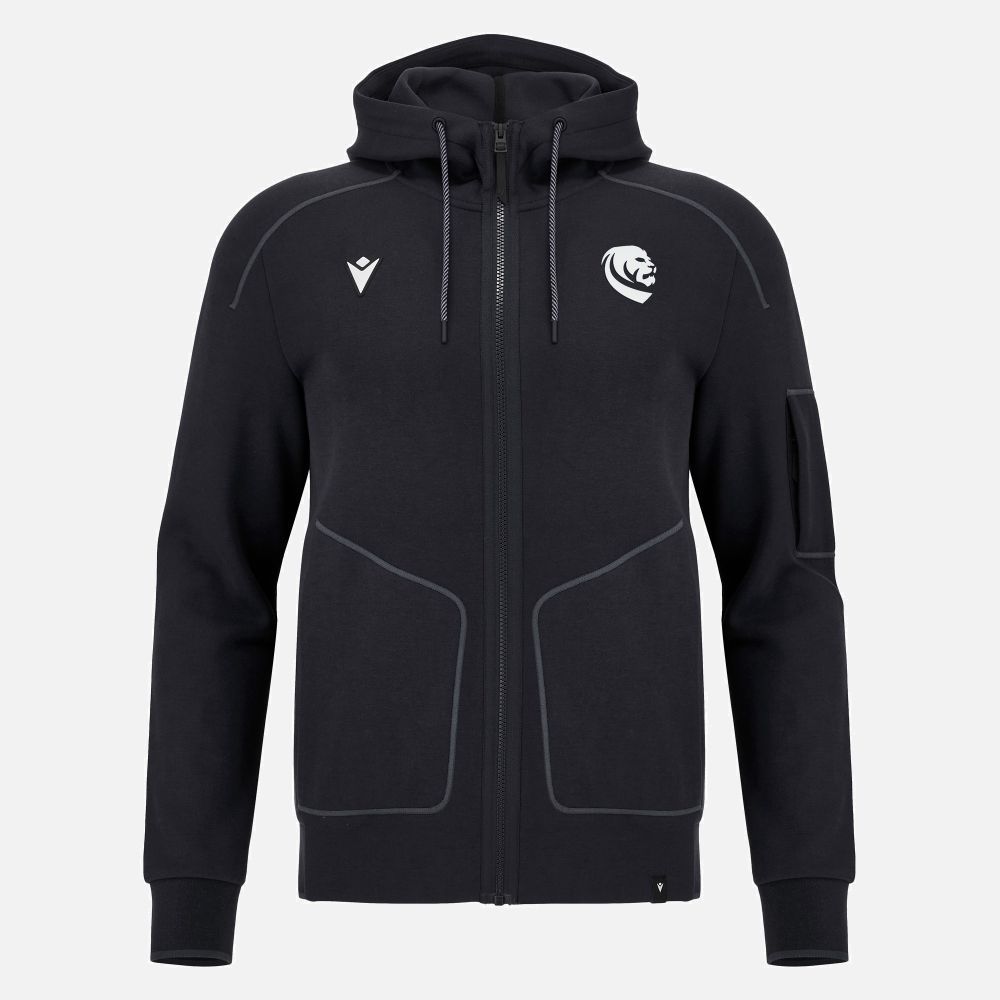 マクロン グロスター ラグビー 2025 26 フーディー メンズ ブラック 黒 公式モデル 日本未発売