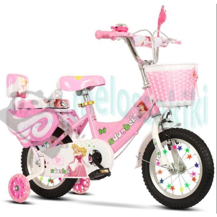 幼児用自転車 ランニングバイク 子供用自転車 12 インチ 誕生日プレゼント 高さ調節 女の子 補助輪付き お姫様気分
