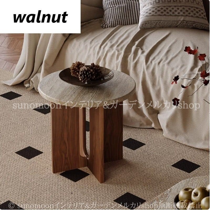 円形 サイドテーブル ナチュラル ぬくもり おしゃれ かわいい 上質感 インテリア ラウンド コンパクト モダン コーヒーテーブル リビング MARWIL-DEMENAGEMENTS_CH