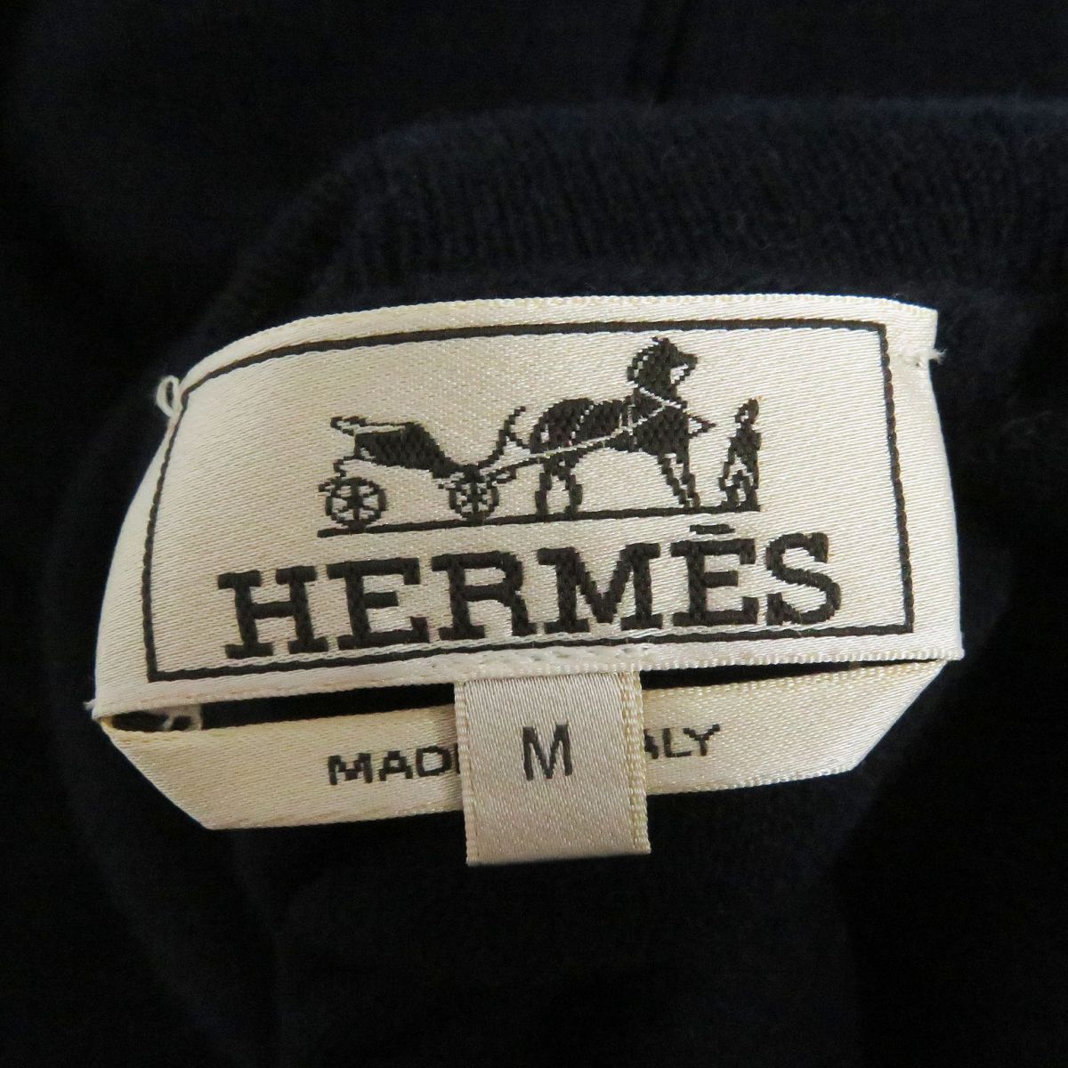 未使用品□HERMES/エルメス ラインデザイン カシミヤ100％ 薄手 長袖 