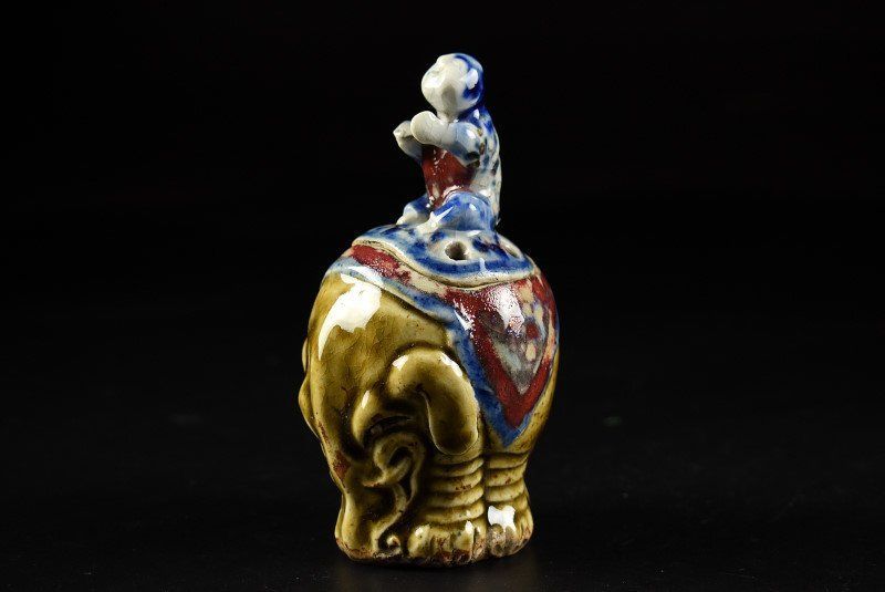 蔵A4387 中国古美術 南京赤絵 染付 香炉