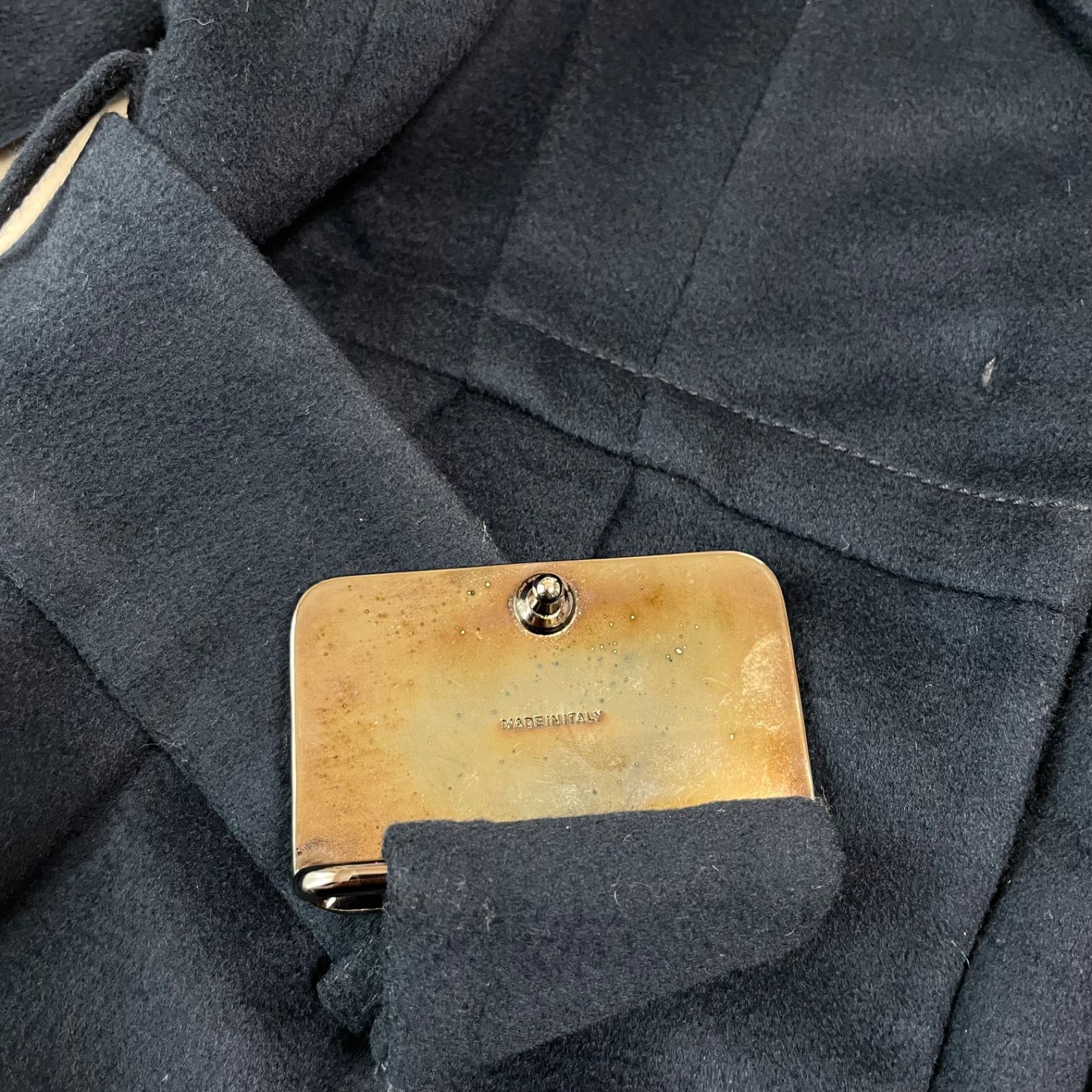 美品】MAXMARA スポーツマックス マックスマーラ ロングコート ベルト 黒 スポーツマックス マックスマーラ SPORT MAX コート チェスターコート