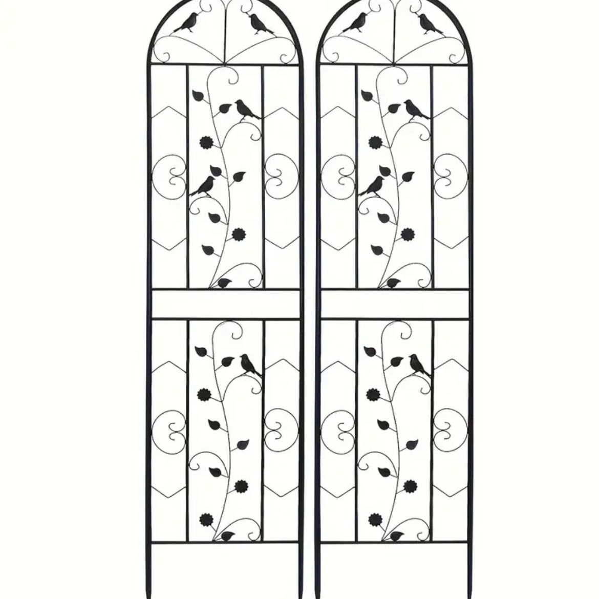 フェンス アイアンローズトレリス構造 高さ210cm 幅50cm ガーデニング用仕様 花壇囲い ブラインドパネルスタイル 屋外パーティション対応 ローズフェンス 高さ強調型設計 シンプルデザイン お洒落アイテム かわいい ガーデニング シンプル
