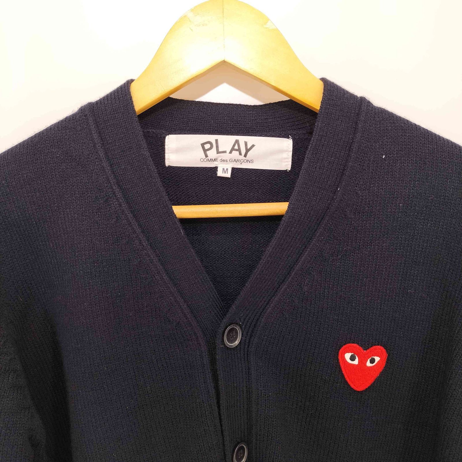 値下げ！（美品）カーディガン メンズM プレイ コムデギャルソン