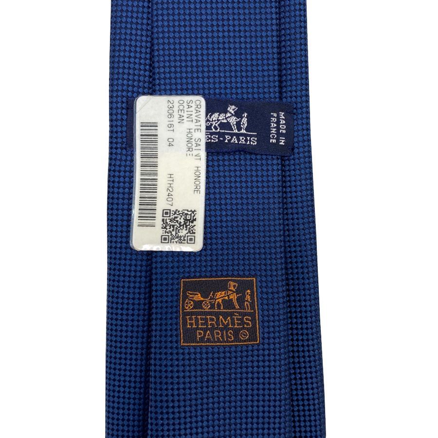 新品】エルメス HERMES ネクタイ ツイルタイ 7cm《サントノーレ》OCEAN