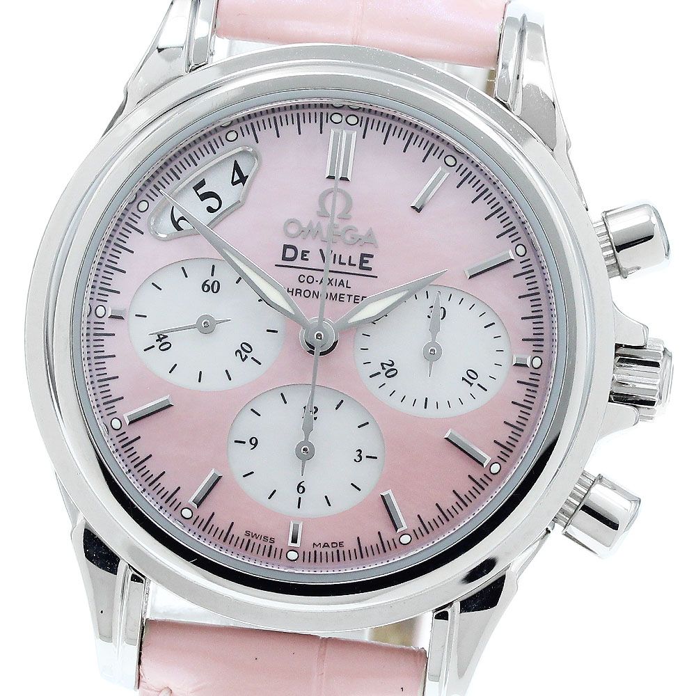 オメガ OMEGA 4878.74.34 デビル コーアクシャル クロノグラフ 自動巻き レディース箱 保証書付き_913466