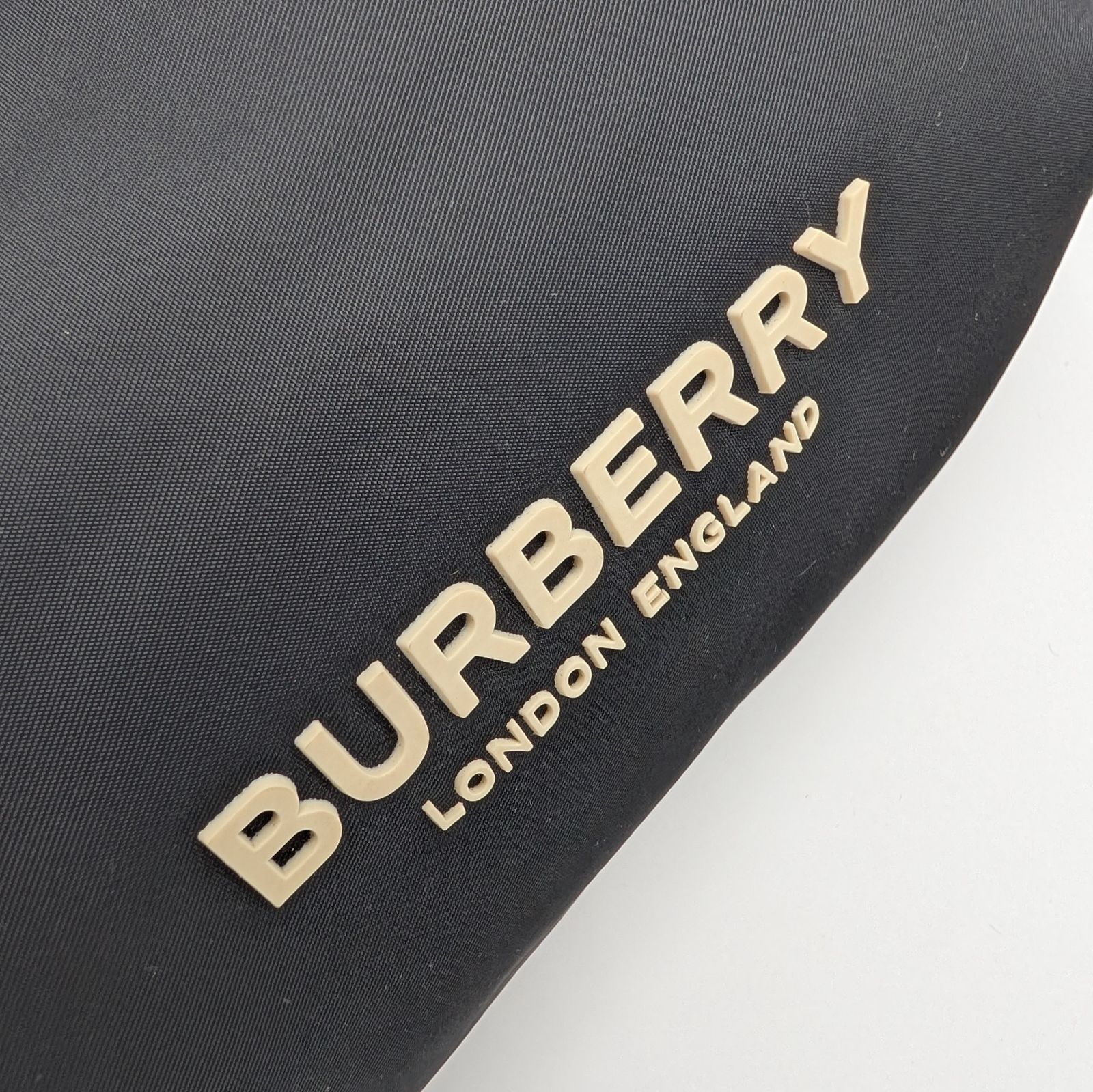 美品】バーバリー/Burberry ロゴプリント ボディバッグ バムバッグ 