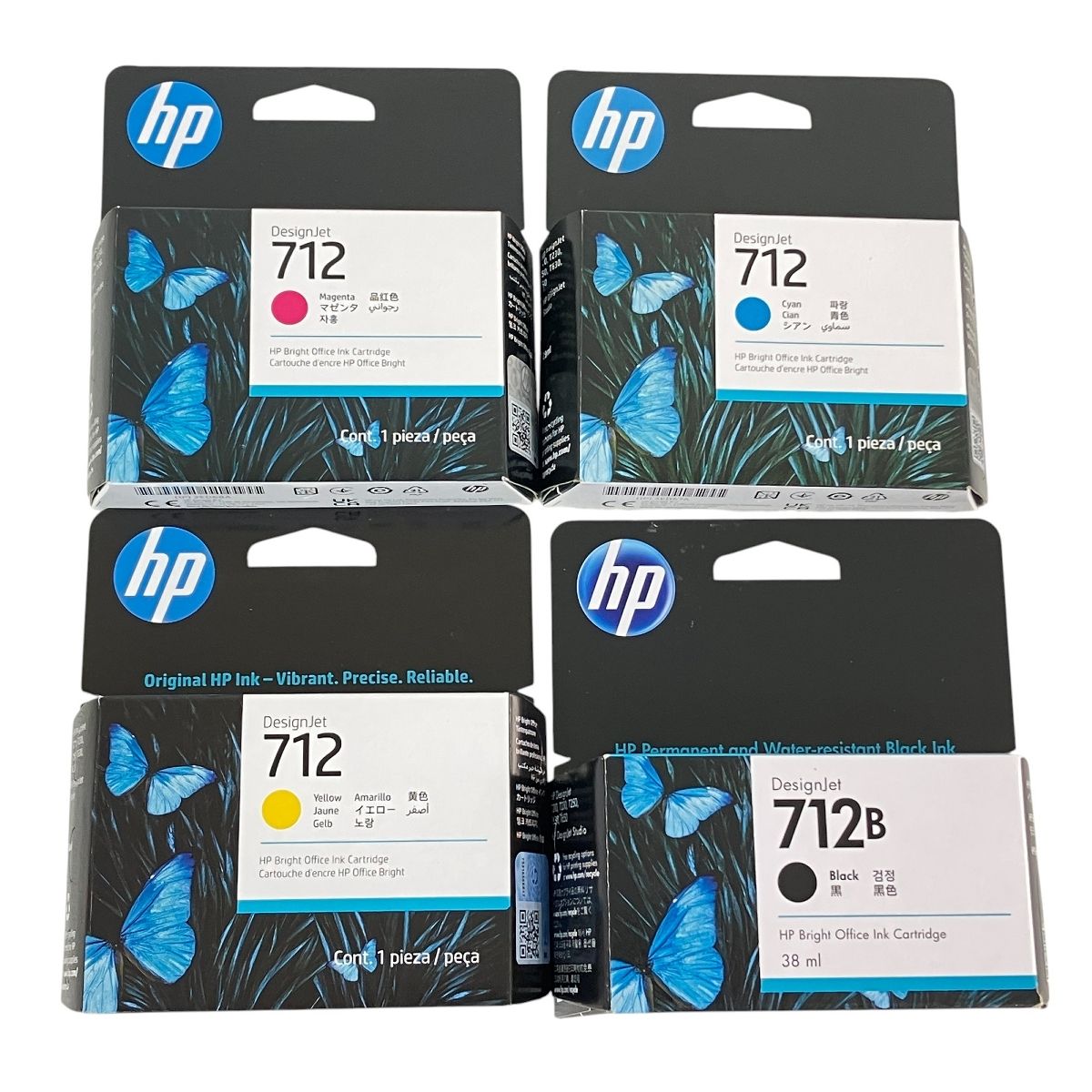 HP 712 インクカートリッジ 4色セット 純正 ブラック イエロー シアン マゼンタ N10040195