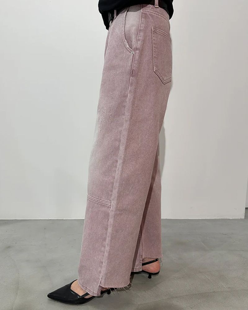 新品 イエン YENN HIGH RISE TUCK WIDE PANTS 38