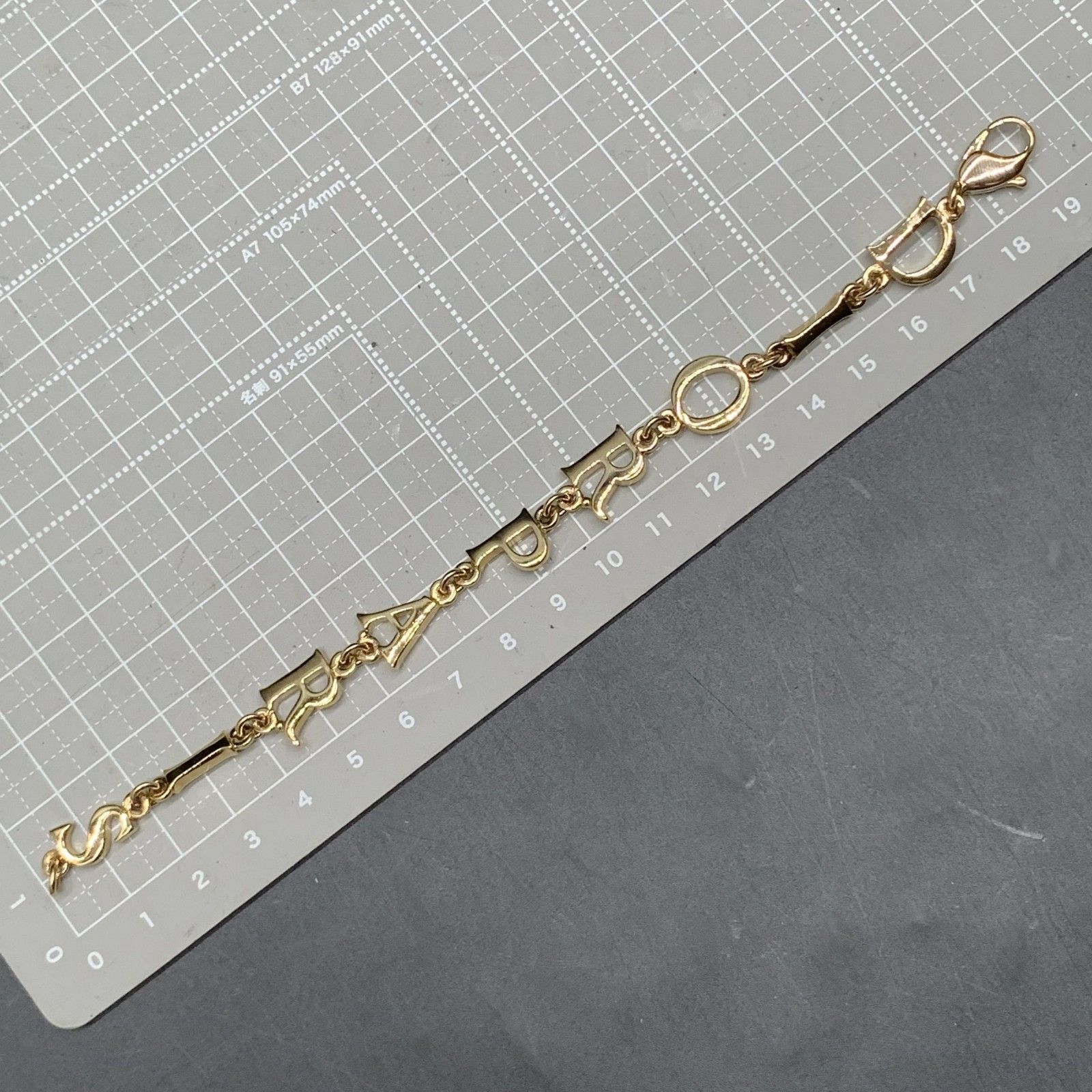 美品★Christian Dior ブレスレット　ゴールド　シンプル　ショート I308 Christian Dior クリスチャンディオール GP DIORPARIS ロゴ