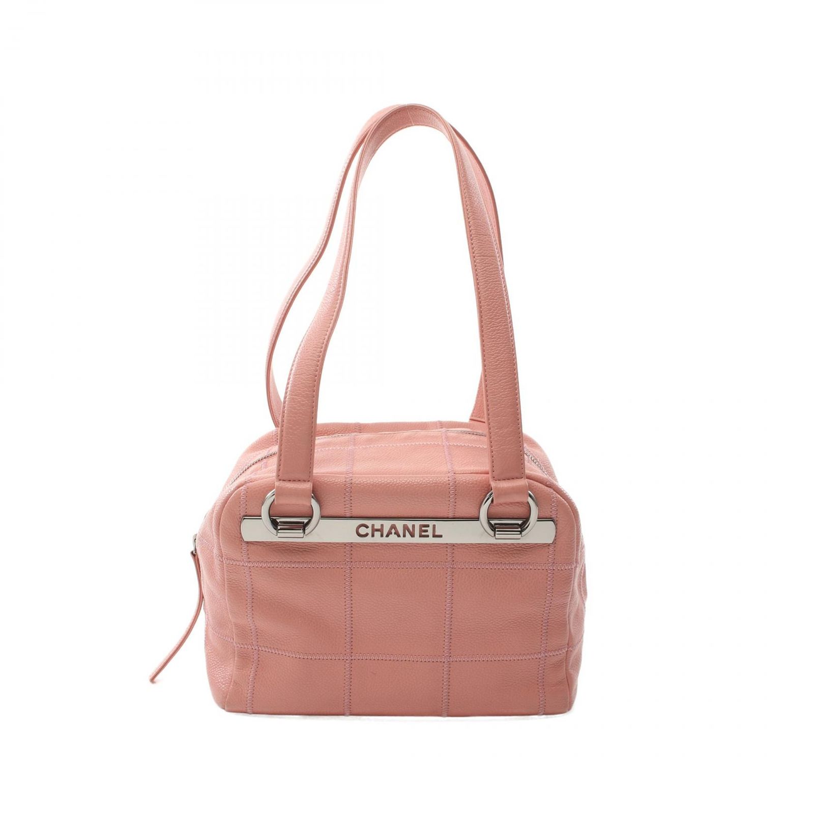 シャネル CHANEL ショルダーバッグ チョコバー A26134 ピンク レザー 