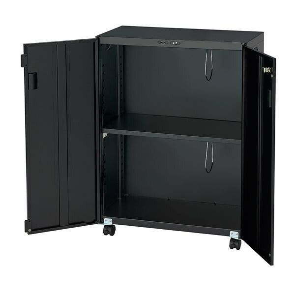 ナカバヤシ カギ付キャビネット セキュリティデスクターナ A4 2段 ブラック ND-S723