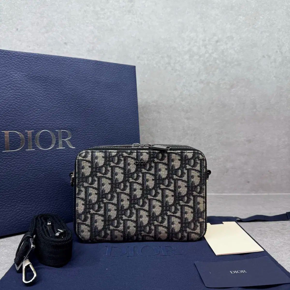 鑑定済✨ディオール オブリーク ショルダーバッグ メンズ 斜め掛け