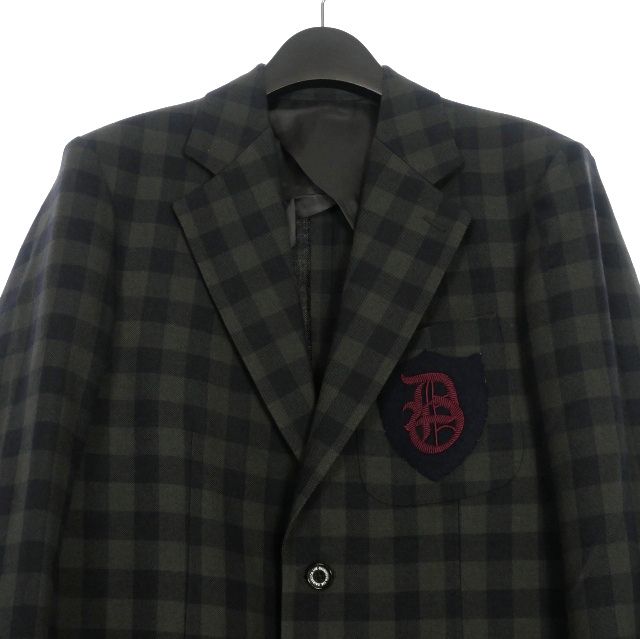 ダイリク DAIRIKU 22AW D School Check Tailored Jacket ワッペン付き