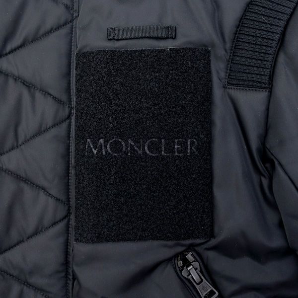 MONCLER×CRAIG GREEN ◆ダウンジャケット/RICHIE GIUBBOTTO/ワッペン/ブラック/2 C209H4030405  メンズファッション