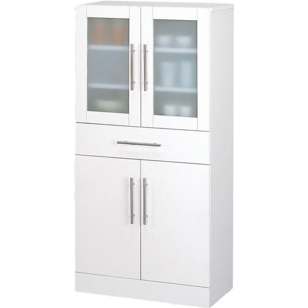 [新品] クロシオ ( KUROSHIO )   カトレア食器棚 60-120 S ホワイト 幅60cm 高さ120cm ミニ 収納 シンプル