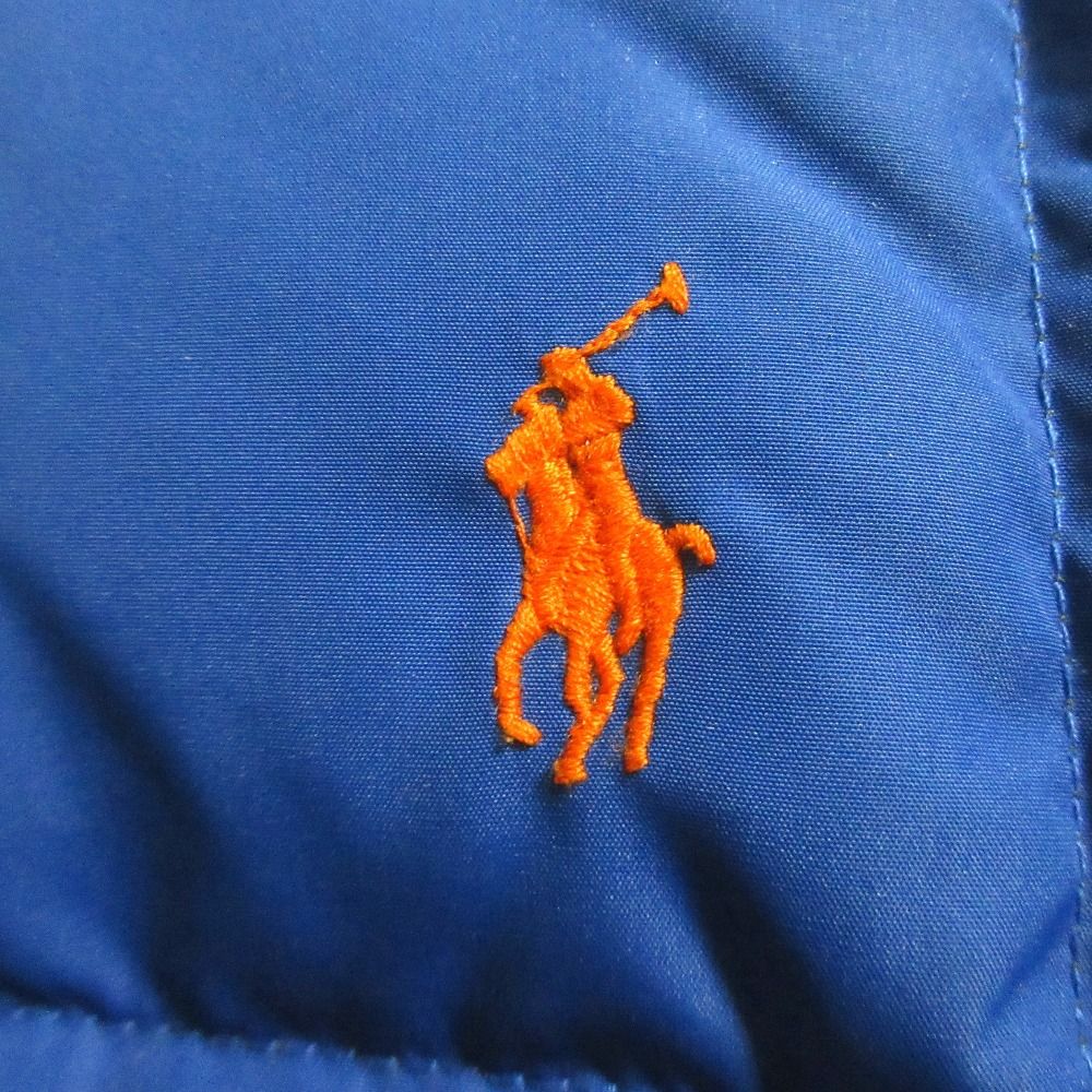 POLO RALPH LAUREN ポロラルフローレン リバーシブル ダウンベスト サイズXS ブルー カーキ レディース 古着