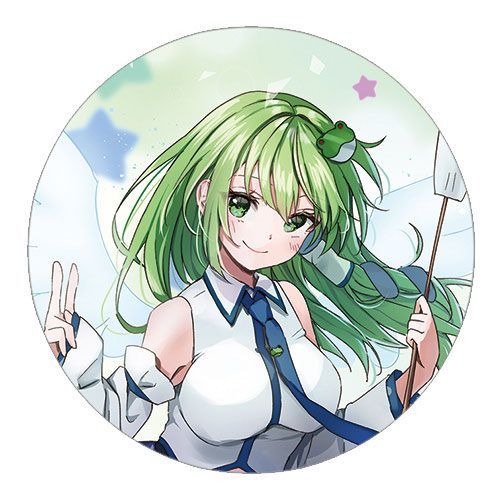 【東方project】東風谷早苗　BIGホログラム缶バッジ　アクリルスタンド 東方Project BIGホログラム缶バッジ 東風谷早苗 ダイソー｜Yahoo