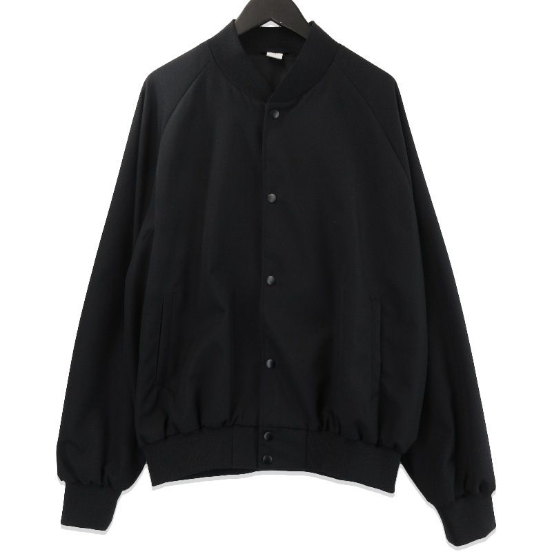visvim varsity jacket スタジャン 黒/白　サイズＬ BW varsity jacket | JUVENILITY