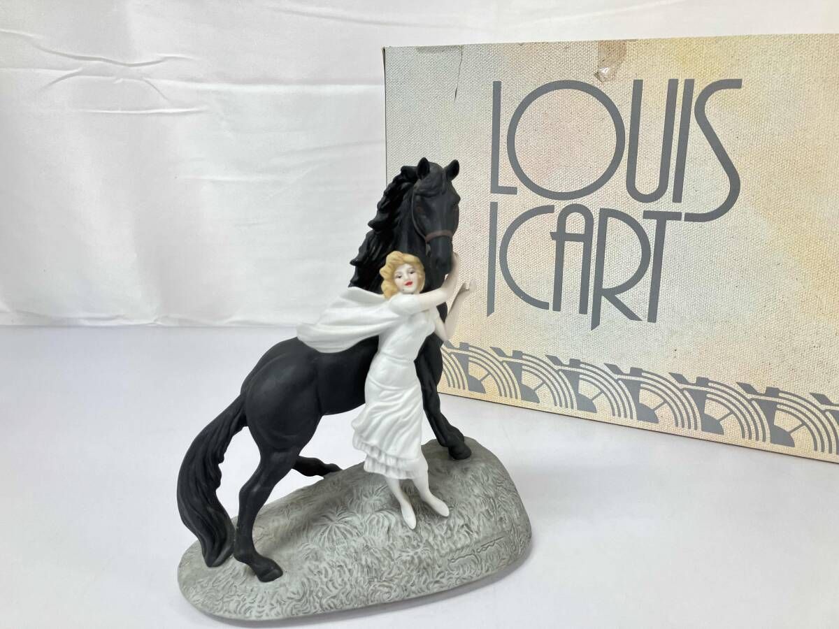 LOUIS ICART ルイ イカール フィギュリン 馬と女性