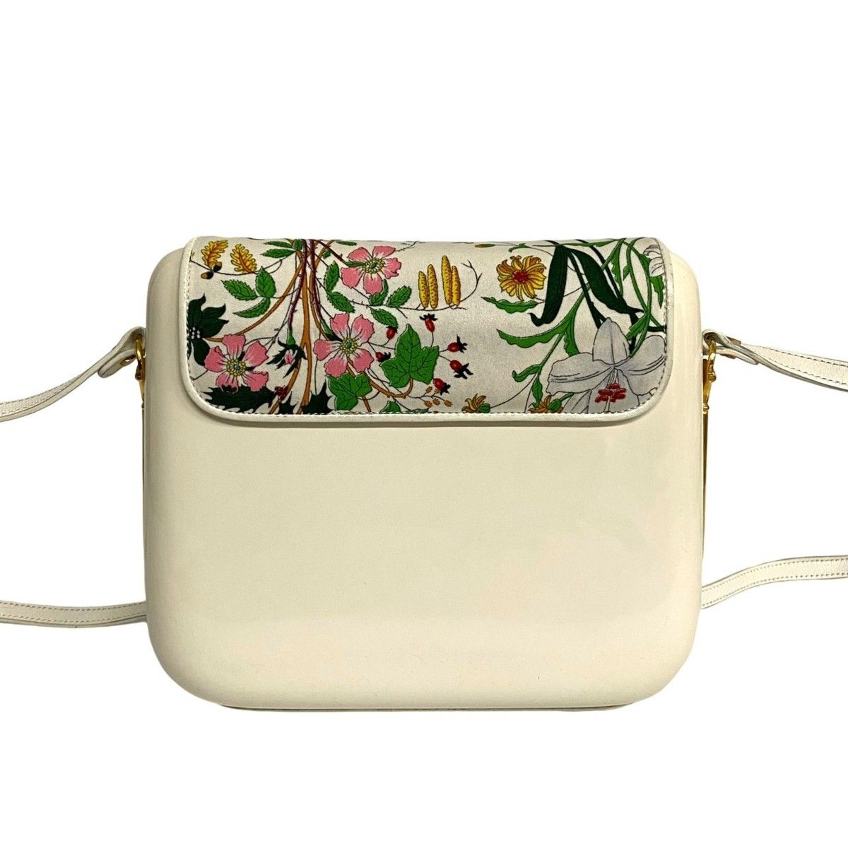 極 美品 レア GUCCI オールドグッチ ヴィンテージ ロゴ 金具 フローラ 