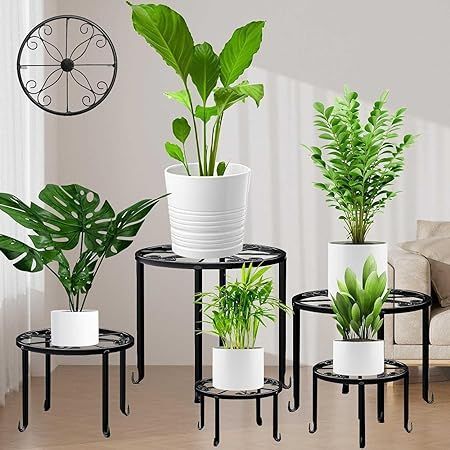 在庫処分】フラワースタンド アイアン 5個組 花台 観葉植物 台