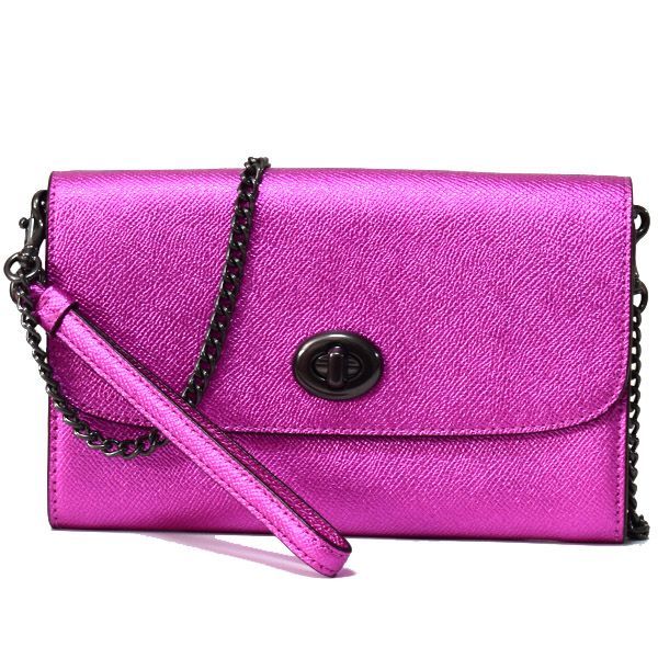 コーチ　ショルダーバック　リストレットにも COACH ブラックチェリー リストレット ミニショルダー コーチ COACH