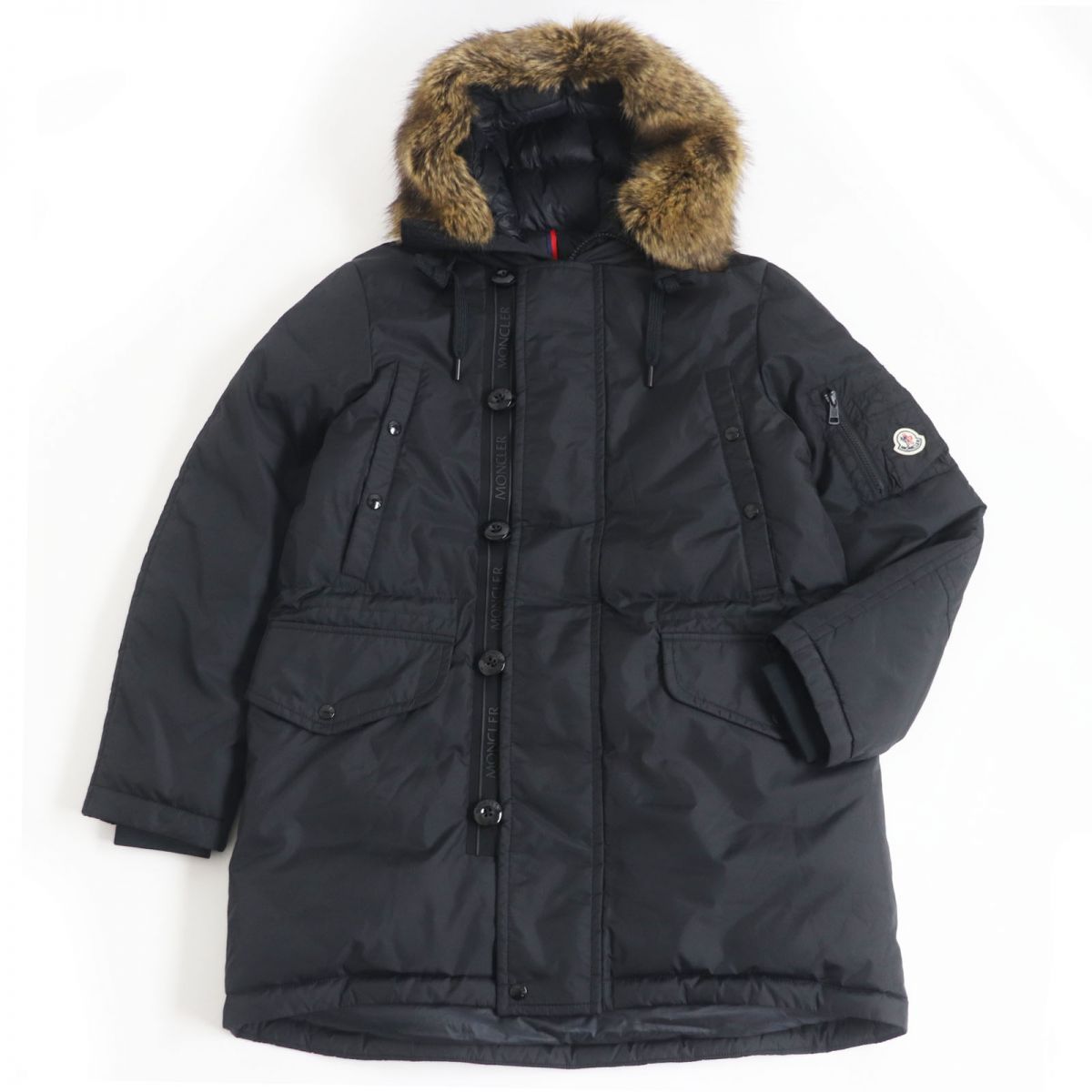 美品□21-22AW MONCLER/モンクレール AJA GIUBBOTTO エコファー フーデッド WZIP ダウンジャケット/コート ブラック  2 国内正規品 メンズ - メルカリ