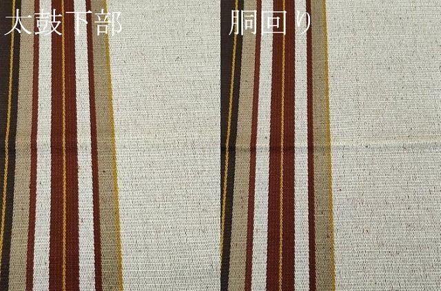 平和屋着物□極上 本場黄八丈 八寸名古屋帯 間道 逸品 CZAA3178s5