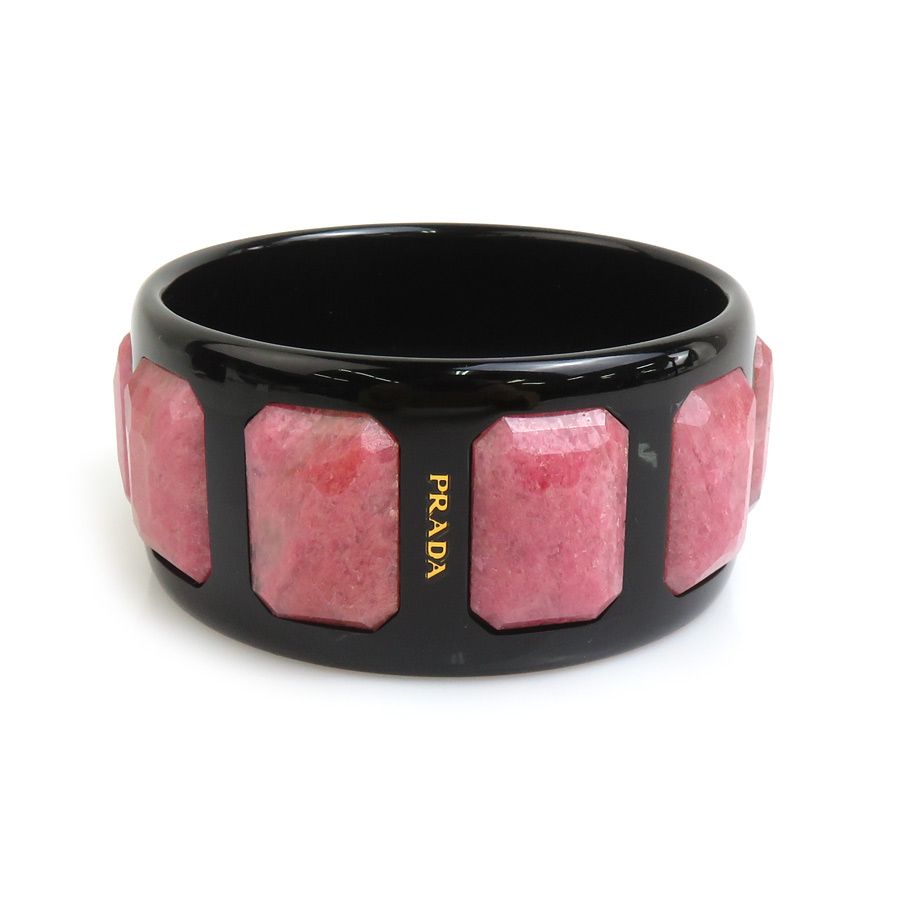美品 PRADA プラダ バングル プラダ PRADA ブレスレット バングル トライアングルロゴ