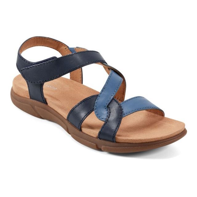 【送料無料】 イージースピリット レディース サンダル シューズ Easy Spirit Minny Women's Multi-Strap Sandals Navy Multi Leather