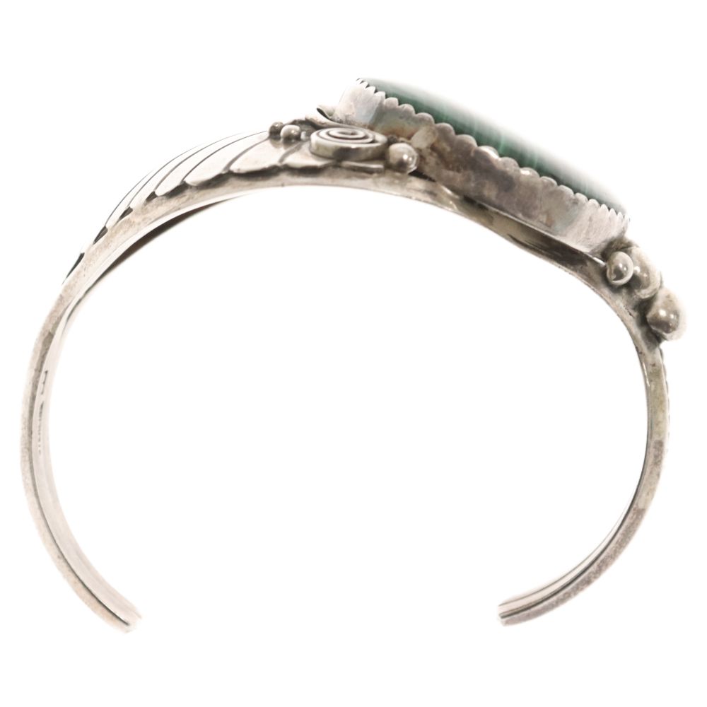 インディアンジュエリー ターコイズ バングル シルバー INDIANJEWELRY (インディアンジュエリー) E刻印 ターコイズ付き