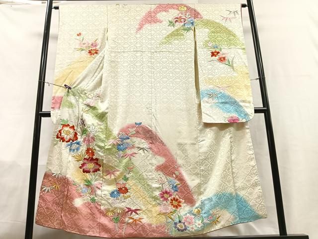 振袖フルセット 身丈162裄66 豪華絢爛 金彩 駒刺繍 逸品 白 美品 振袖フルセット 身丈162裄66 豪華絢爛 金彩 駒刺繍 逸品 白 美品