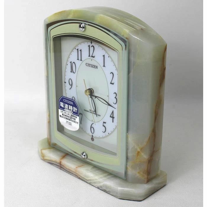 CITIZEN シチズン 電波 置時計 パルラフィーネ ライトグリーン 未使用 CITIZEN シチズン 夜光 電波 目覚まし時計 ネムリーナリング 4RL432019