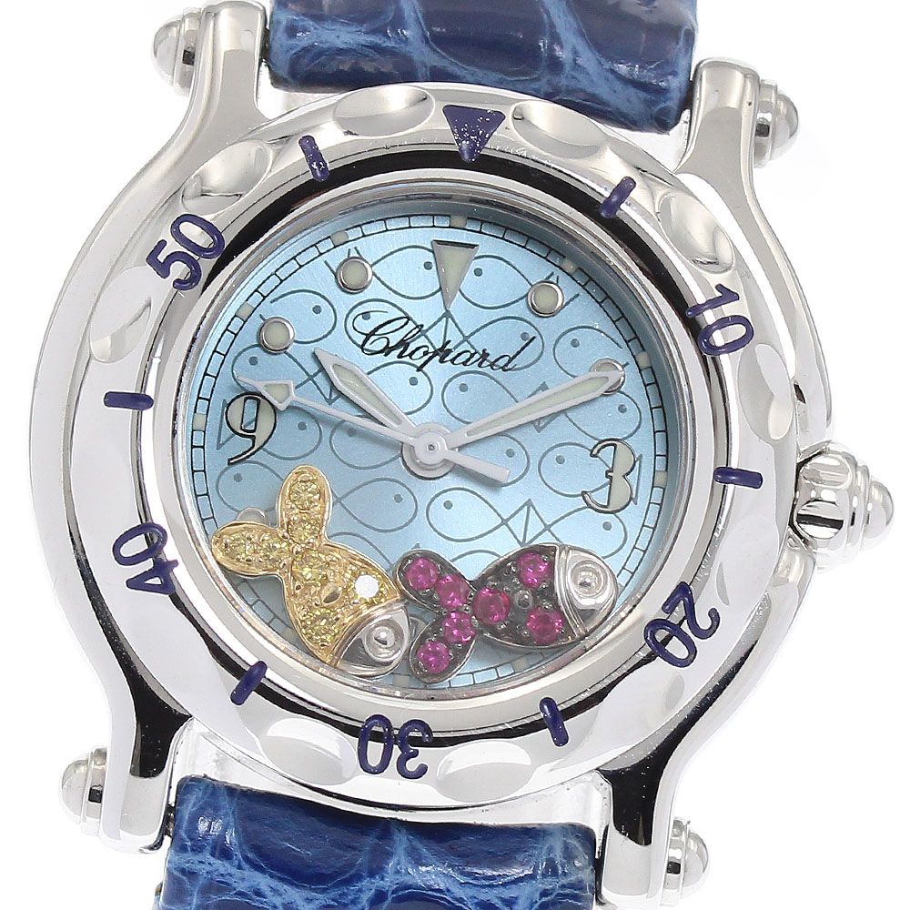 ショパール Chopard 27|8923|402 ハッピースポーツ ハッピーフィッシュ ダイヤモンド クォーツ レディース_886148