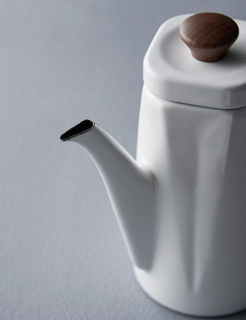 野田琺瑯 Nodahoro コーヒーポット 1.2L ホーロー 日本製 アンビ ホワイト ANB-1.2PW