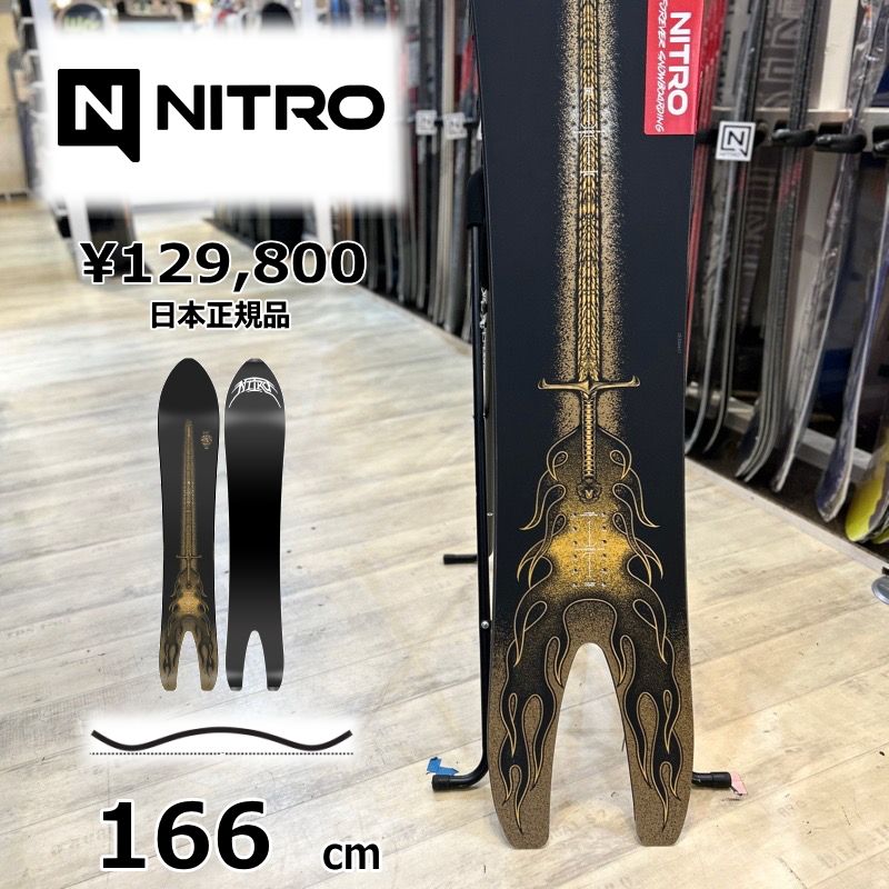 メンズ スノーボード 板 166cm NITRO STILETTO X DREW HICKEN ナイトロ スティレット 25-26 パウダーボード キャンバー