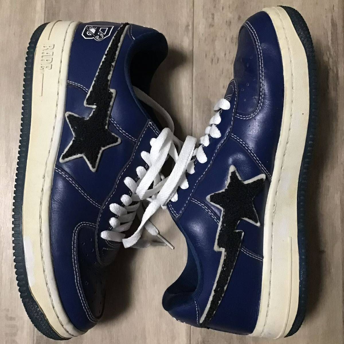 レザー BAPESTA スニーカー 26cm US8 NAVY a bathing ape BAPE レザー BAPESTA スニーカー 26cm US8 NAVY a bathing ape BAPE