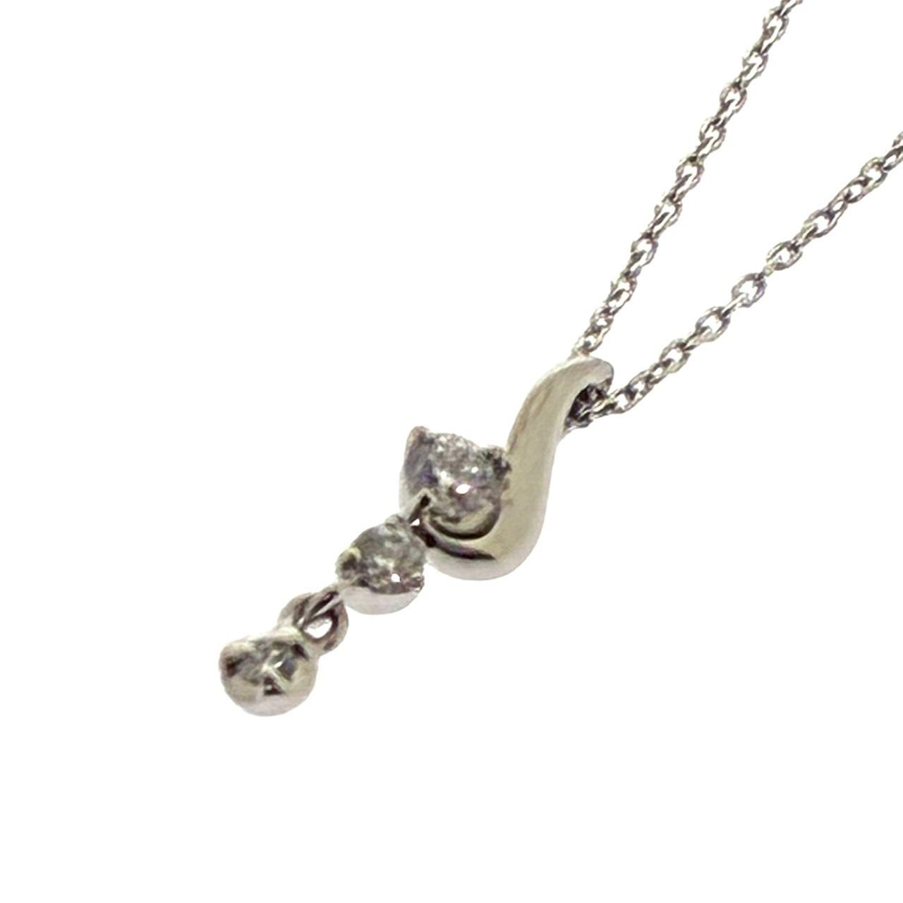 新品仕上げ済】4℃ プラチナダイヤモンドネックレス