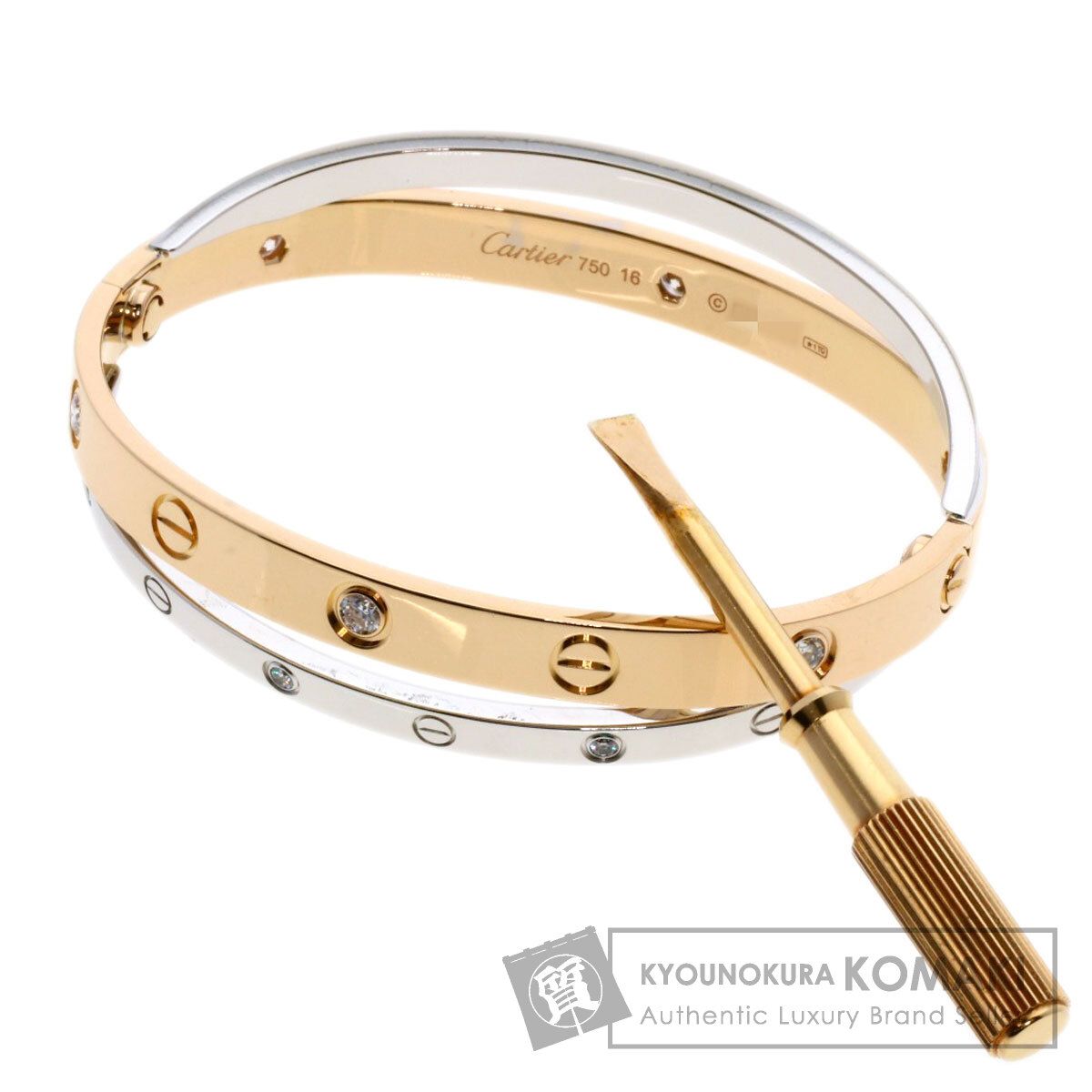 CARTIER カルティエ ラブブレス ダイヤモンド #16 ドライバー付き 