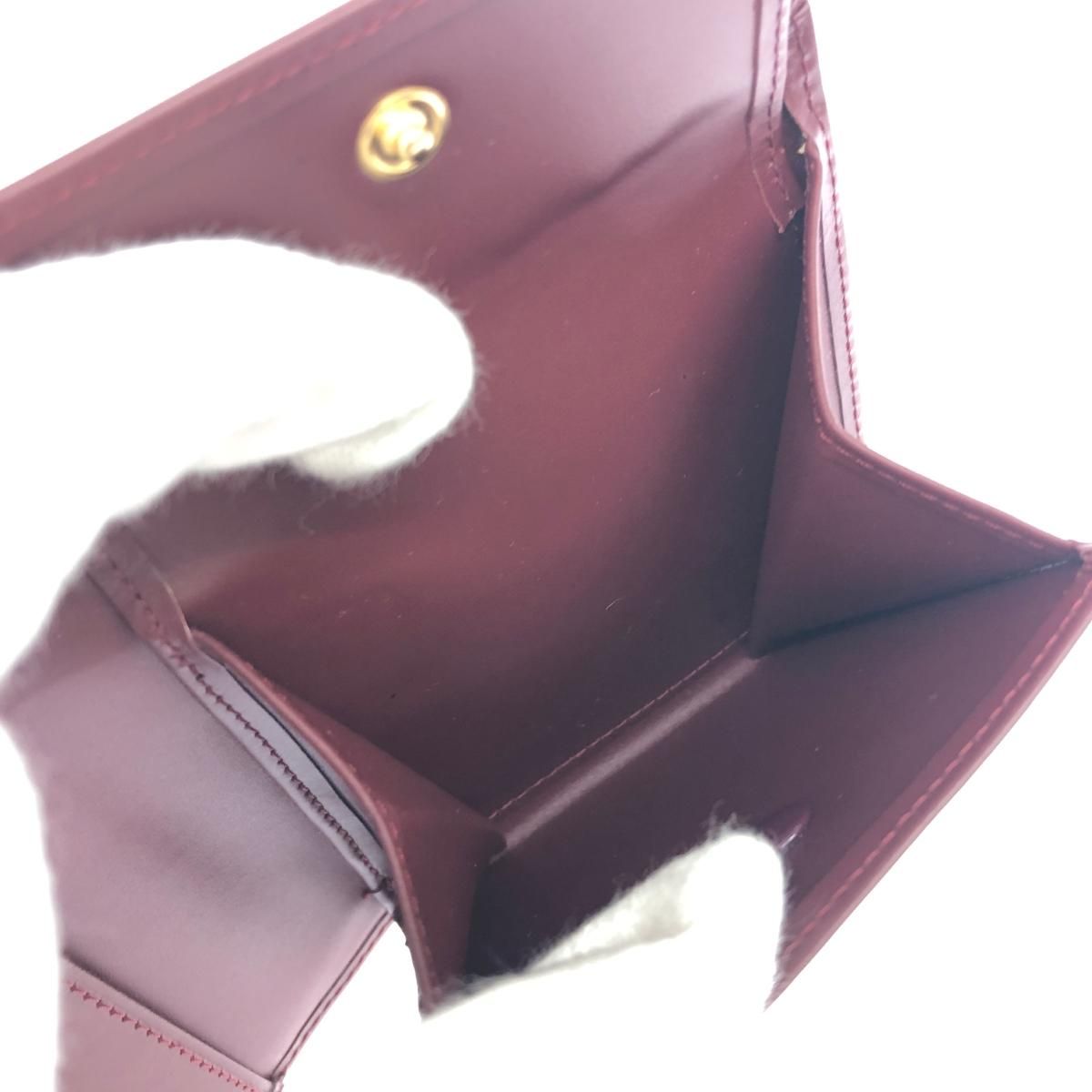 Cartier カルティエ 二つ折り財布 マストライン/レザー ボルドー ユニ Cartier カルティエ 二つ折り財布 マストライン/レザー ボルドー ユニ